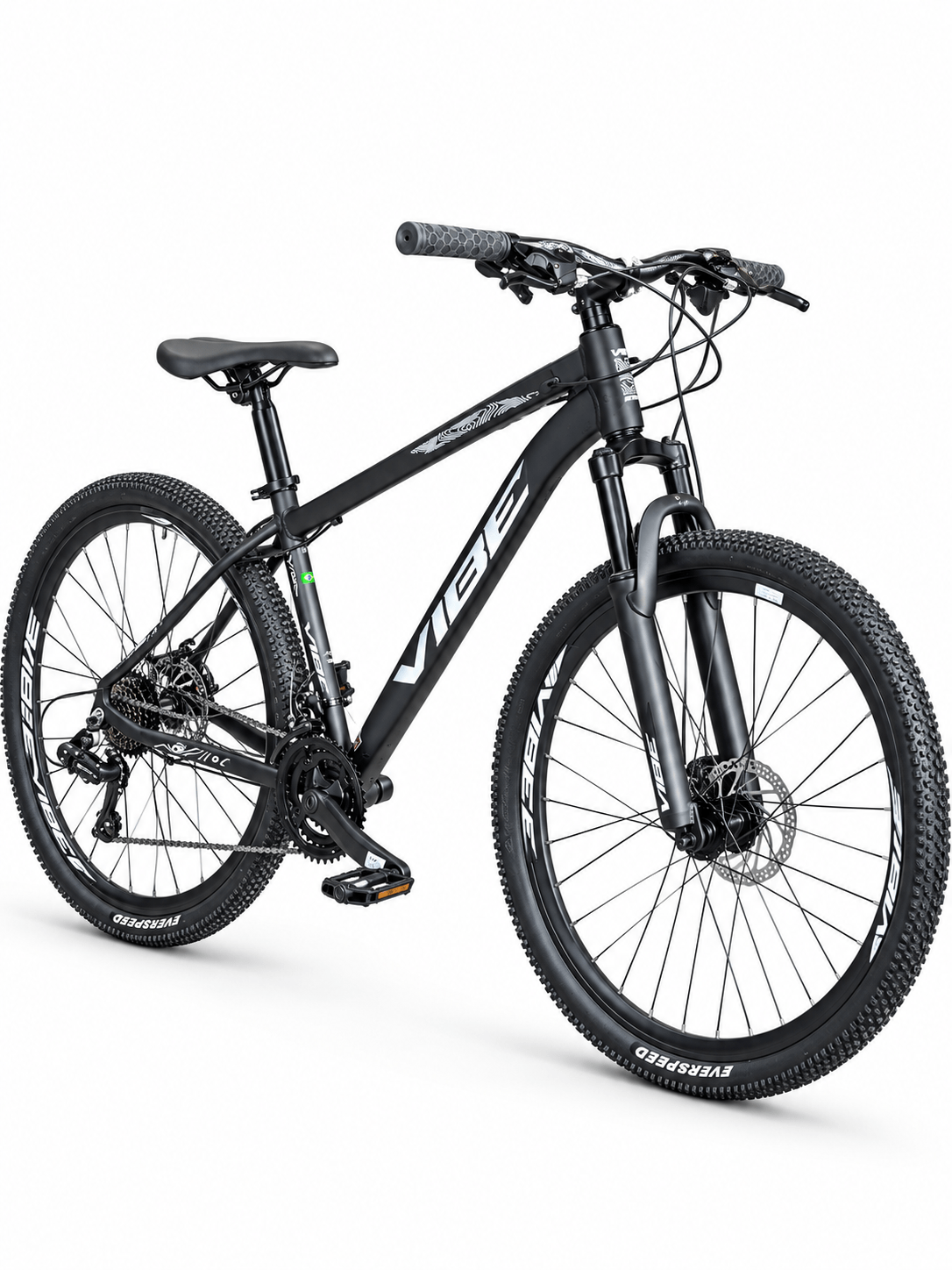 Bicicleta A29 Vibe Shimano 21V Preto/Branco - Shopbike