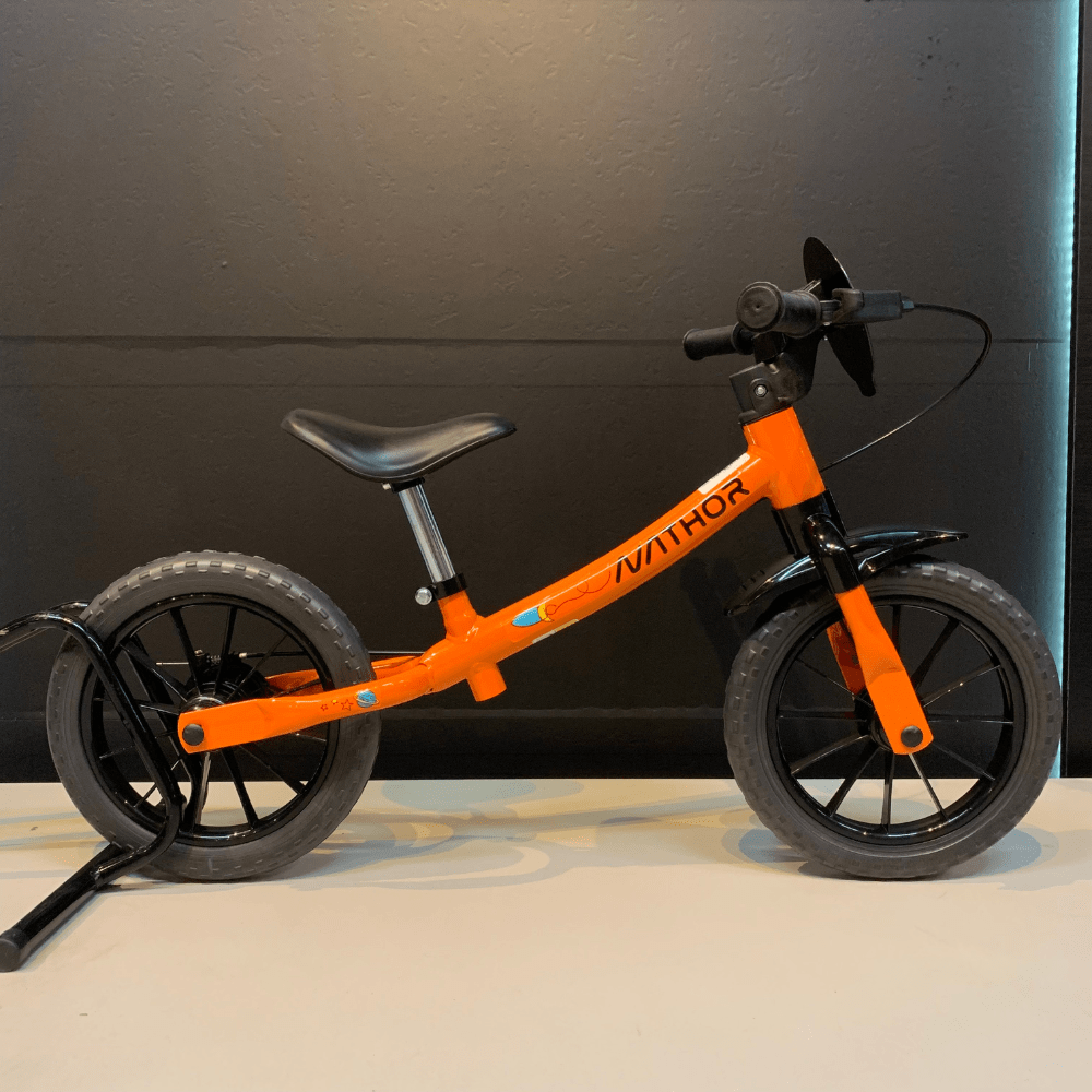 Bicicleta Nathor Balance Rocket Astro Aro 12 Laranja e Preto