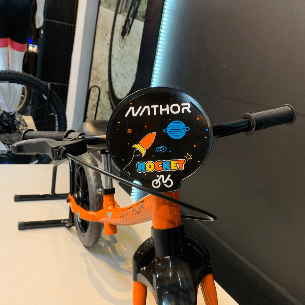 Bicicleta Nathor Balance Rocket Astro Aro 12 Laranja e Preto