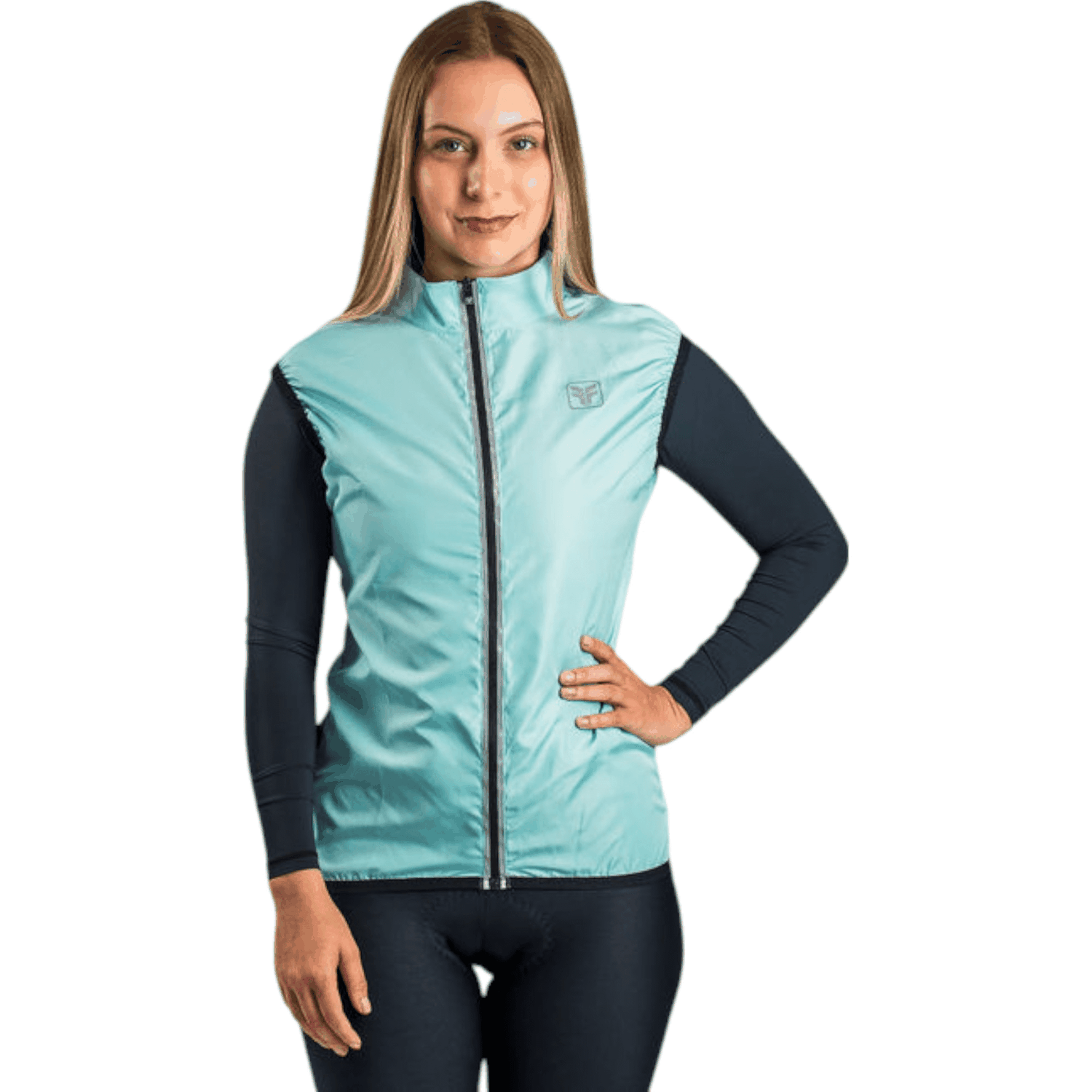 Colete Corta Vento Free Force Feminino Classic Turquesa