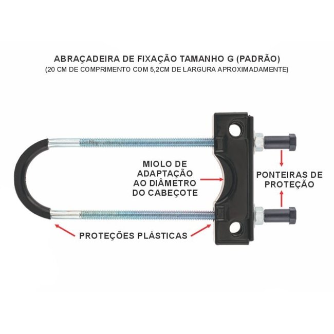 Abraçadeira Cadeirinha Kalf com U Grande