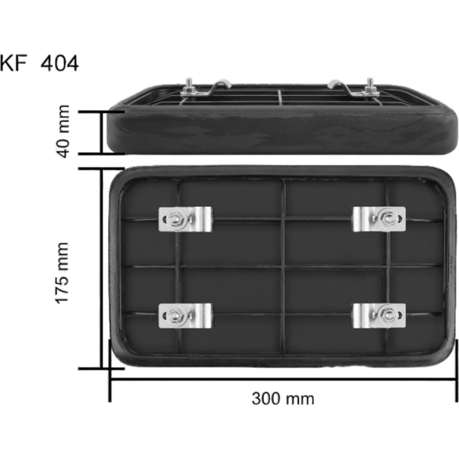 Assento de Bagageiro Tradicional KF404T Preto