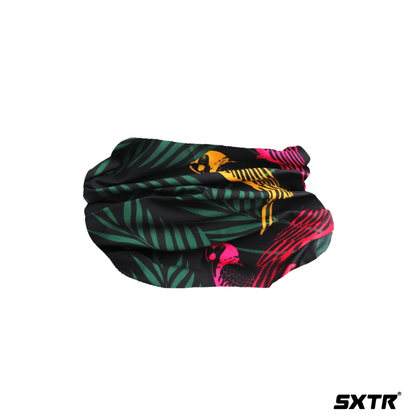 Bandana Sport Xtreme Botanic Verde e Laranja e Vermelho