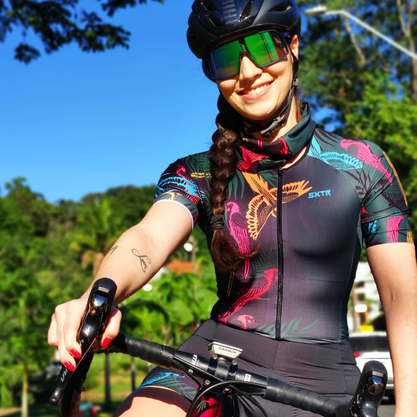 Bandana Sport Xtreme Botanic Verde e Laranja e Vermelho