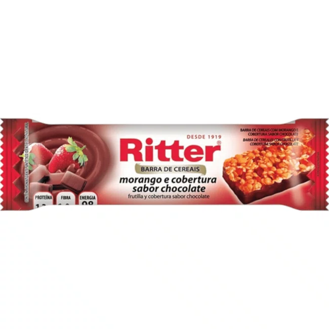 Barra de Cereal Ritter Morango com Chocolate 25g - Unidade