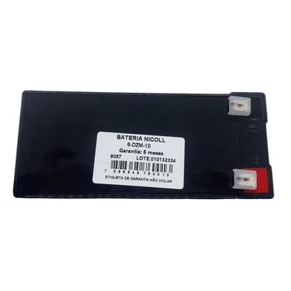 Bateria Nicoll 12v 10 AH - 6-DZM-10