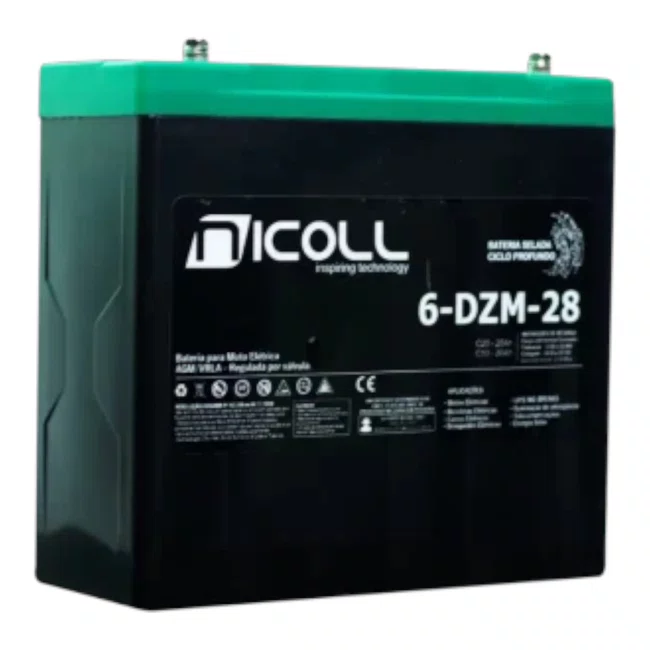 Bateria Nicoll 12v 28 AH/6 DZM 28