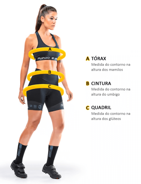 Bermuda Furbo Feminina Emana Ray HT90 Preta PP