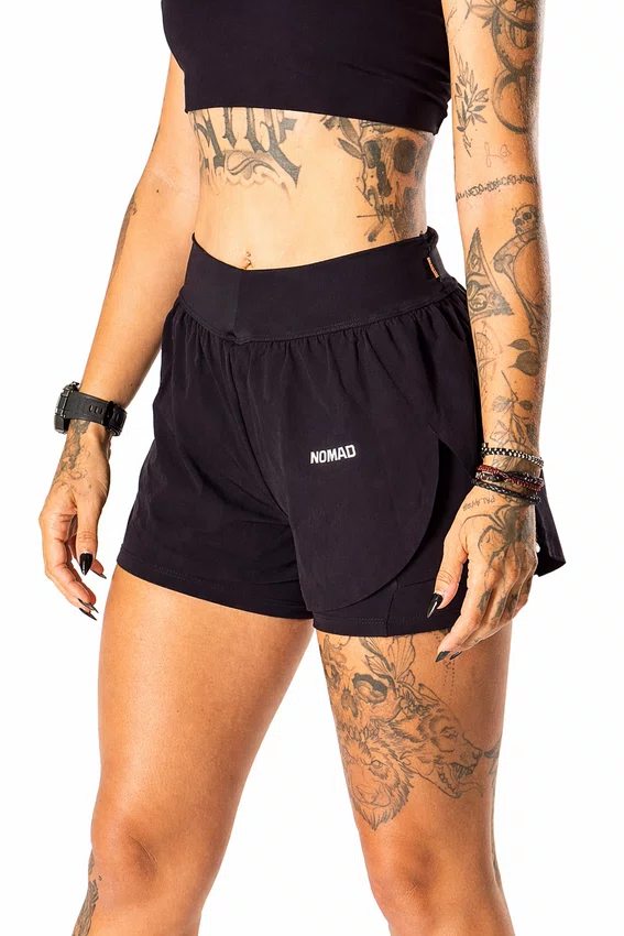 Bermuda nomad run femimino preto