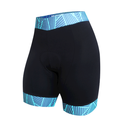 Bermuda Sport Xtreme Sport Leaf Feminina Preto e Azul
