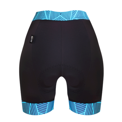 Bermuda Sport Xtreme Sport Leaf Feminina Preto e Azul