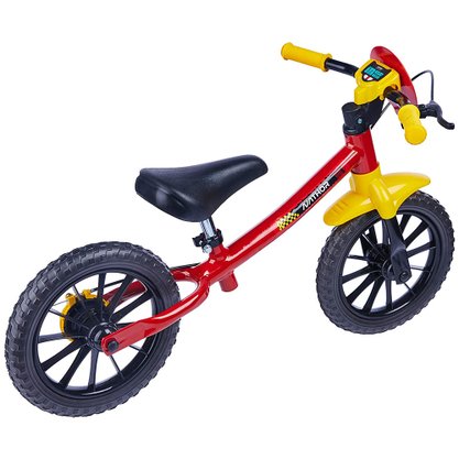Bicicleta Nathor Balance Fast Aro 12 Vermelho e Amarelo