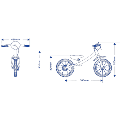 Bicicleta Nathor Balance Princesas Aro 12 Rosa