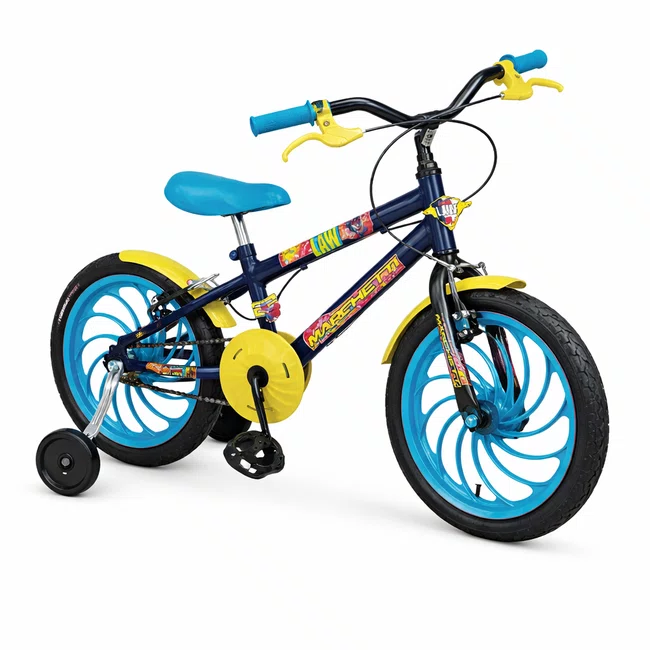 Bicicleta A16 Law Marchetti Azul/Amarelo