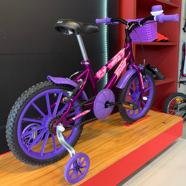 Bicicleta Ultra Kids Unicórnio Aro 16 Violeta