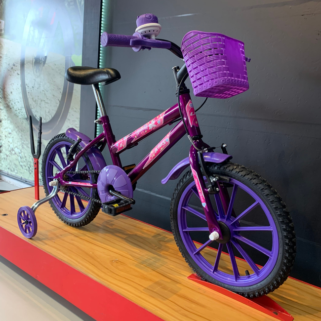 Bicicleta Ultra Kids Unicórnio Aro 16 Violeta