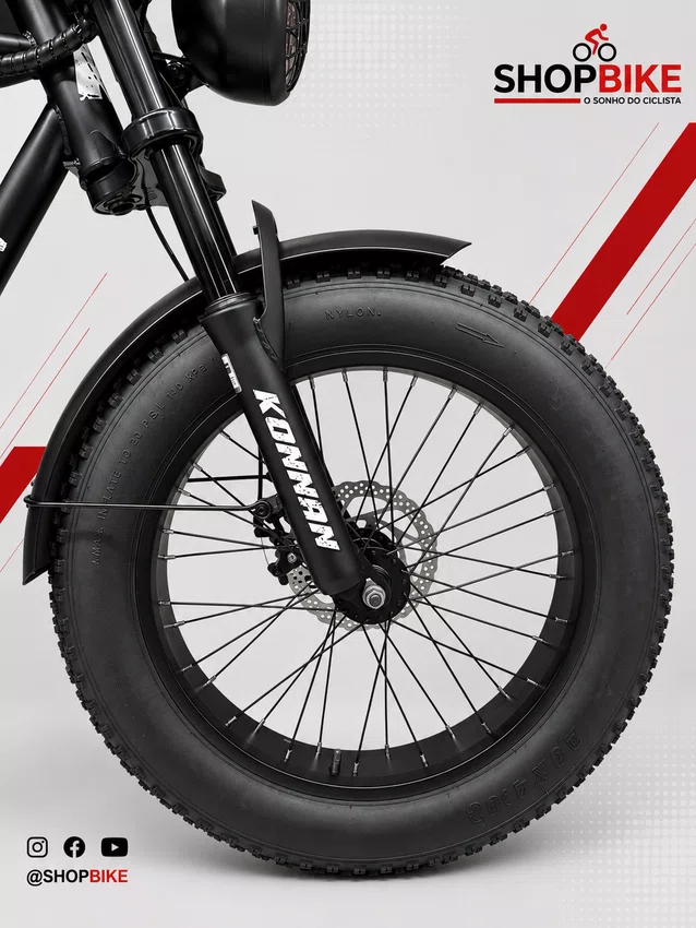 Bicicleta A20 Eletrica Konnan 750w Preto/ Branca