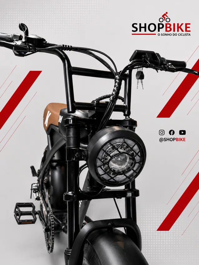 Bicicleta A20 Eletrica Konnan 750w Preto/ Branca