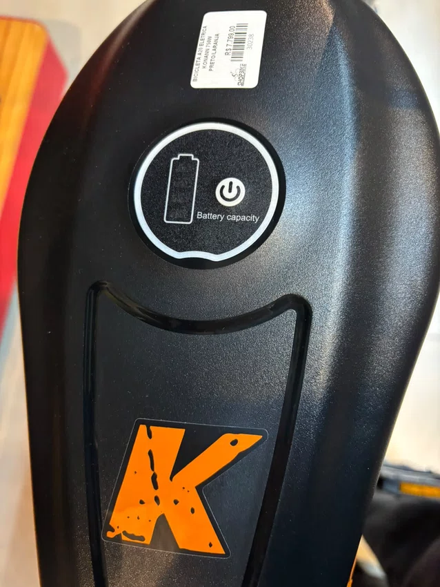 Bicicleta a20 eletrica konann 750w preto/laranja
