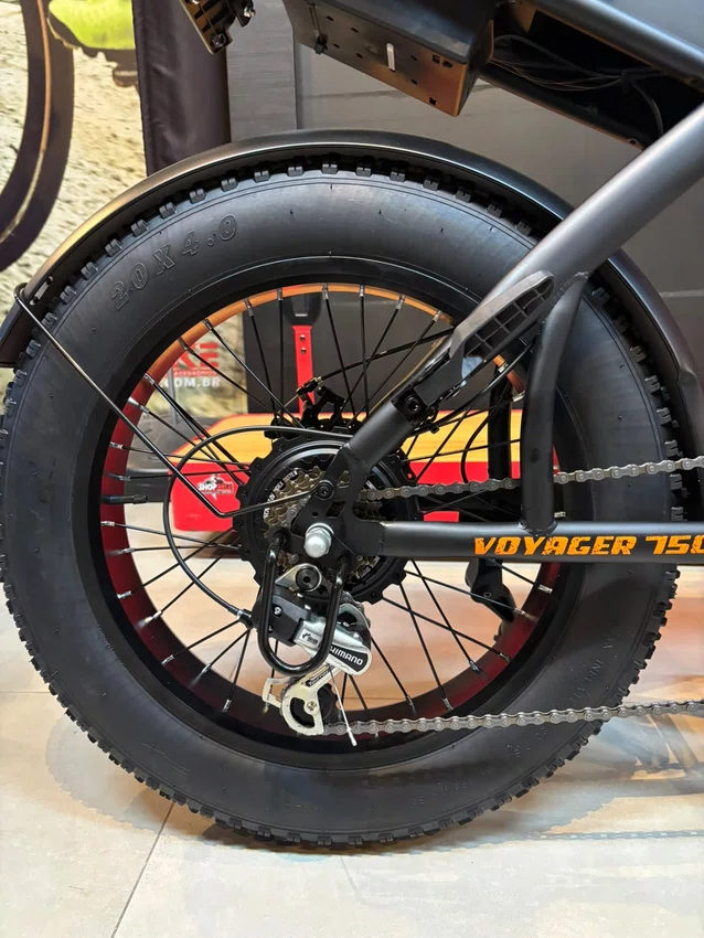 Bicicleta a20 eletrica konann 750w preto/laranja