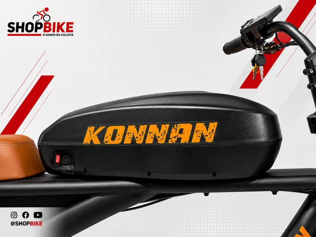 Bicicleta A20 Eletrica Konnan 750w Preto/Laranja