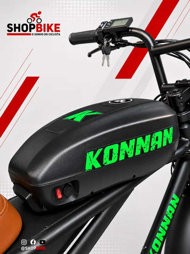 Bicicleta A20 Eletrica Konnan 750w Preto/Verde