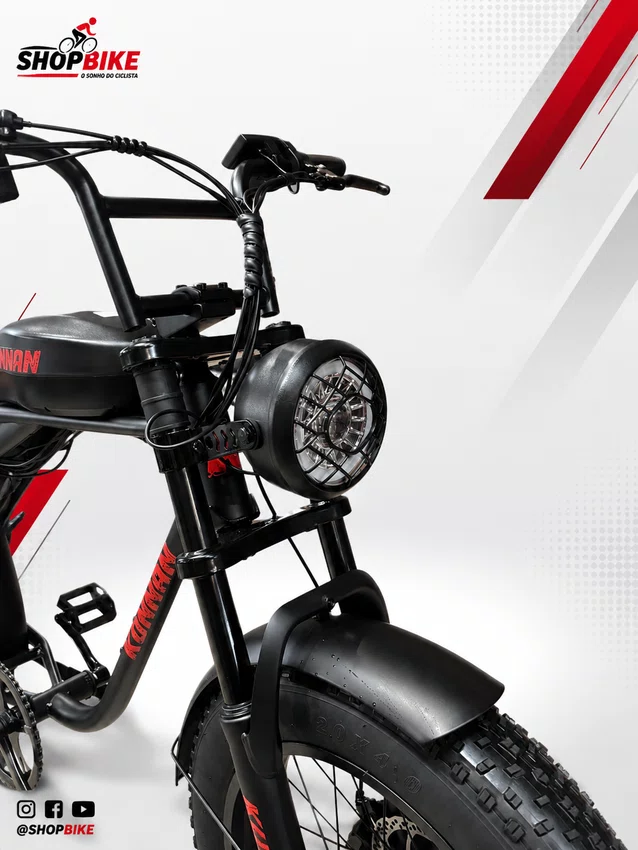 Bicicleta A20 Eletrica Konnan 750w Preto/Vermelha