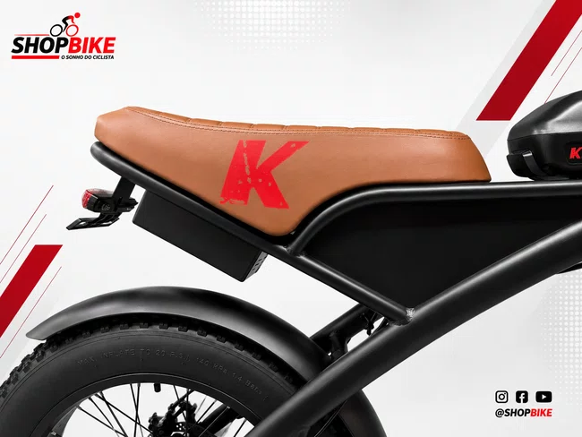 Bicicleta A20 Eletrica Konnan 750w Preto/Vermelha