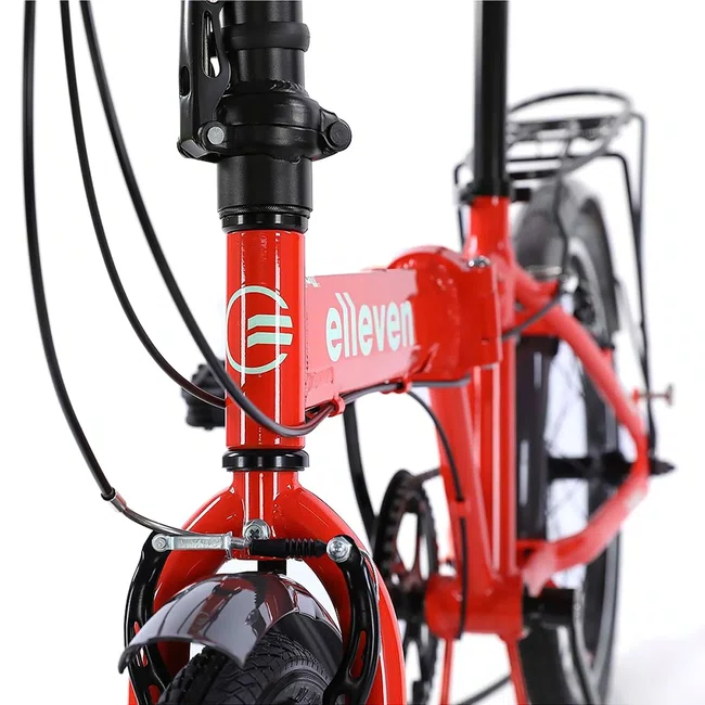 Bicicleta a20 elleven dobravel dubly urban 6v vermelha/verde