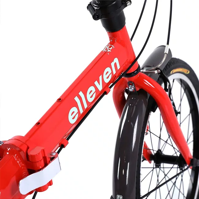 Bicicleta a20 elleven dobravel dubly urban 6v vermelha/verde
