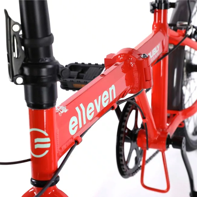 Bicicleta a20 elleven dobravel dubly urban 6v vermelha/verde