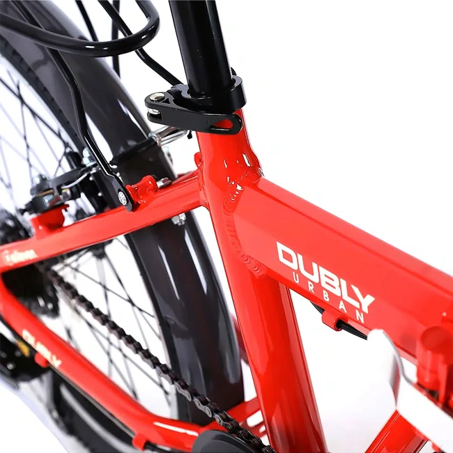 Bicicleta a20 elleven dobravel dubly urban 6v vermelha/verde