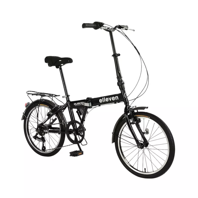 Bicicleta Elleven Dubly Aro 20 Urban Dobravel 6v Preta e Branco
