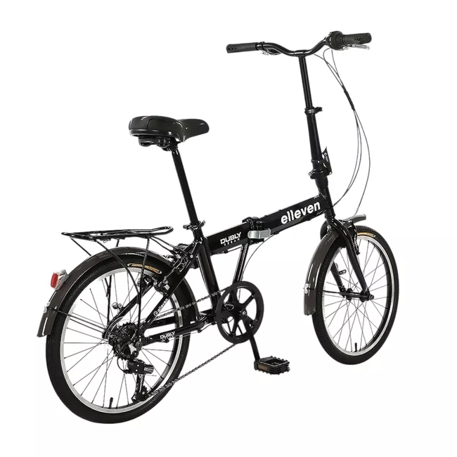 Bicicleta Elleven Dubly Aro 20 Urban Dobravel 6v Preta e Branco