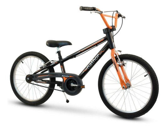 Bicicleta Nathor Apollo Aro 20 Preto e Laranja
