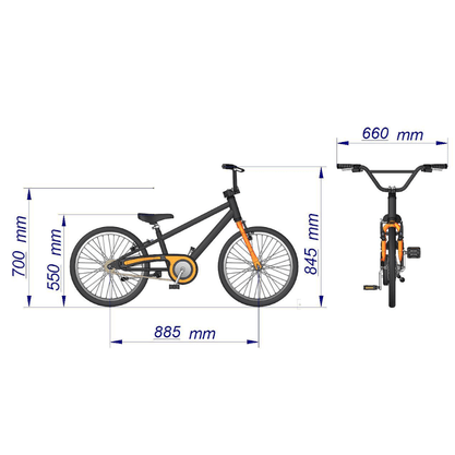 Bicicleta Nathor Trapaca Aro 20 Azul e Vermelho