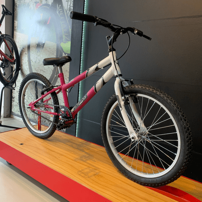 Bicicleta Ultra UM20 Aro 20 Branco e Rosa