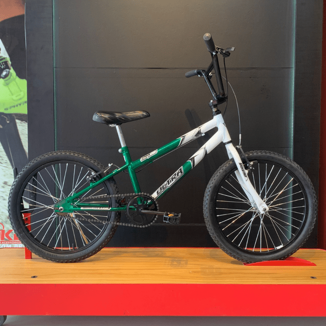 Bicicleta Ultra UM20 Cross Aro 20 Branco e Verde Escuro
