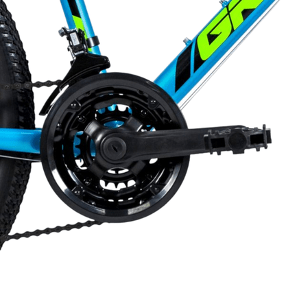 Bicicleta Groove Ragga Aro 24 Shimano 21v 2023 Azul e Verde e Preto