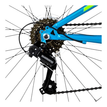 Bicicleta Groove Ragga Aro 24 Shimano 21v 2023 Azul e Verde e Preto