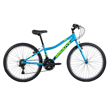 Bicicleta Groove Ragga Aro 24 Shimano 21v 2023 Azul e Verde e Preto