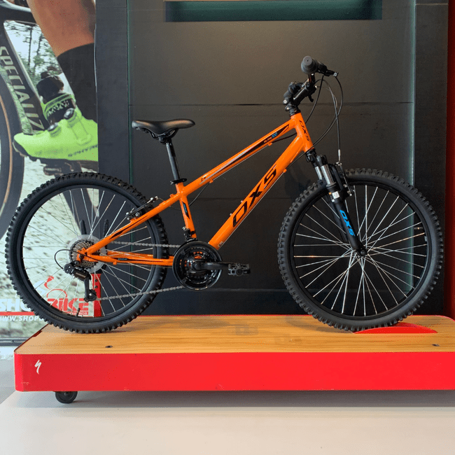 Bicicleta OXS Glide 100 Aro 24 Shimano 21v Laranja e Preto e Azul