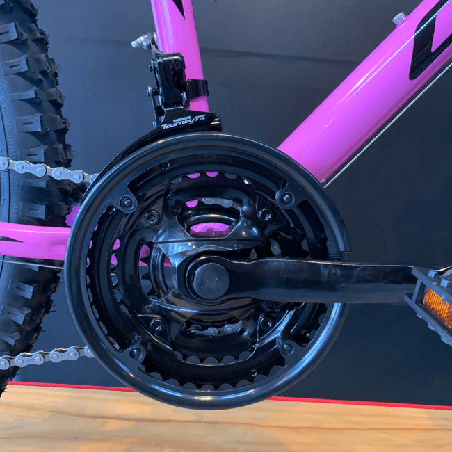 Bicicleta OXS Glide 100 Aro 24 Shimano 21v Rosa e Preto e Azul