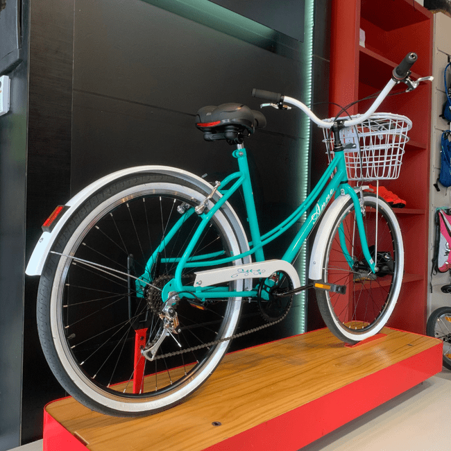 Bicicleta Dalannio Anne Retro Aro 26 6v Feminina Azul  Turquesa