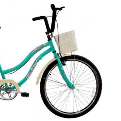 Bicicleta Dalannio Beach Retrô Aro 26 Feminina Azul Turquesa