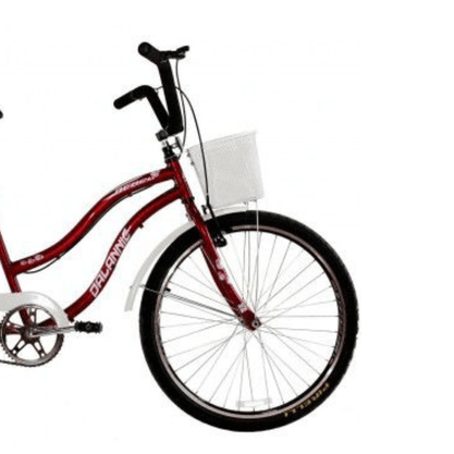 Bicicleta Dalannio Beach Retrô Aro 26 Feminina Vermelho
