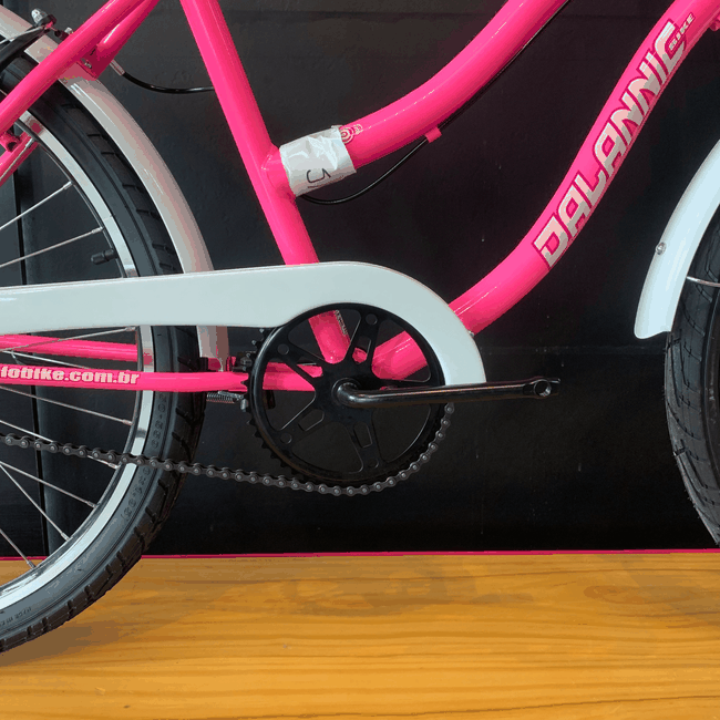 Bicicleta Dalannio Beach Retro Feminina Aro 26 Rosa Chiclete