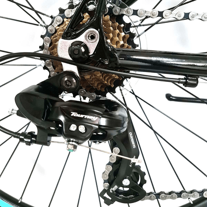 Bicicleta Elleven Breeze Feminina Aro 26 Tourney 21v Preto e Azul