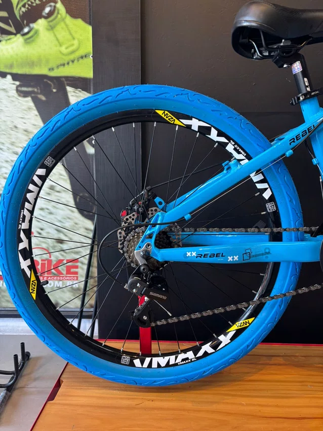 Bicicleta A26 GTA Rebel Shimano 21v Azul/Branco