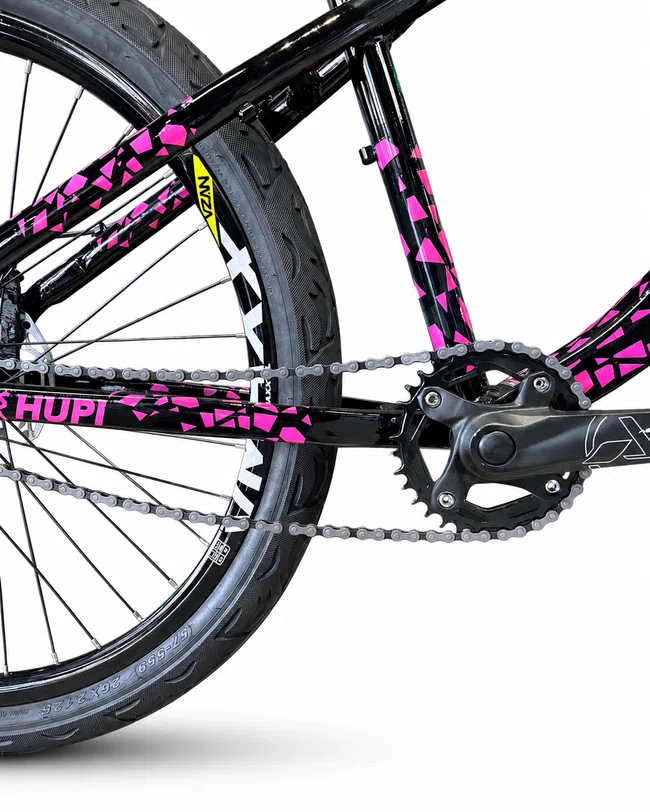 Bicicleta a26 hupi naja v9 single preto/rosa